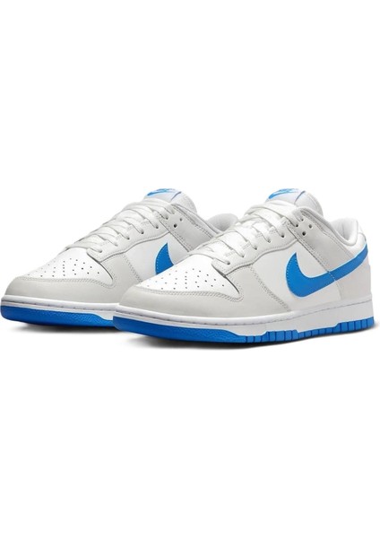 Dunk Low Retro Leather Erkek Sneaker Hakiki Deri Beyaz Mavi Swoosh Spor Ayakkabı modelleri