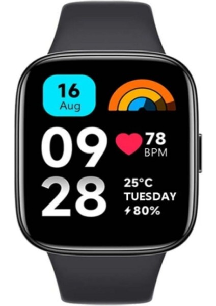 Siyah Redmi Watch 3 Active Akıllı Saat Siyah Siyah Resmi Distribütör Garantili 2 Yıl 200-300 Ma