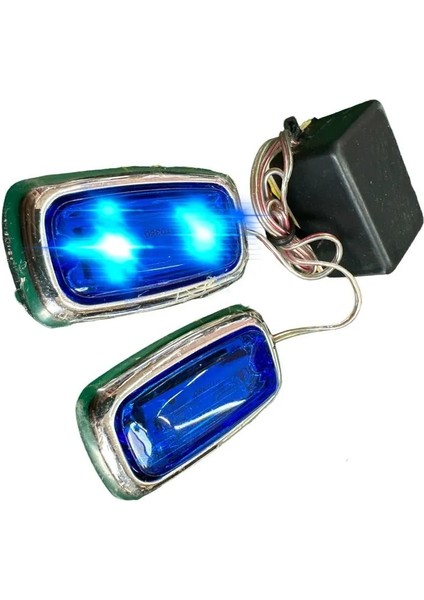 12 Volt Mavi LED Çakar Lamba Panjur Içi Ayak Altı Araç Iç ve Dış Uyumlu Çakar Lamba 2li modelleri