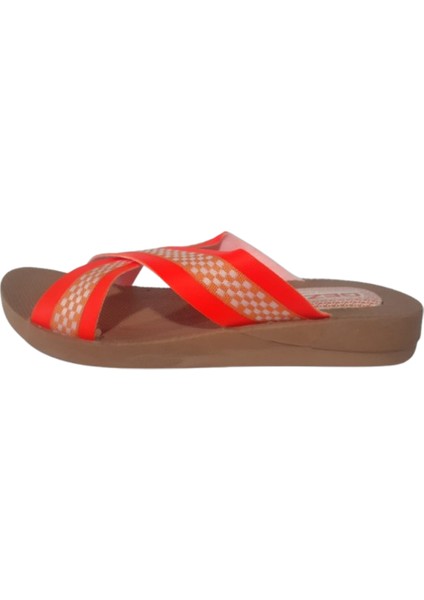 Kız Çocuk Turuncu Çapraz Ultra Hafif Günlük Şık Terlik GEEZR85-06 fiyatları