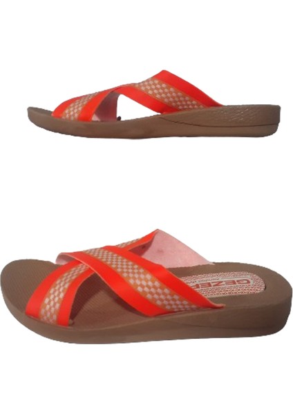 Kız Çocuk Turuncu Çapraz Ultra Hafif Günlük Şık Terlik GEEZR85-06 fırsatları