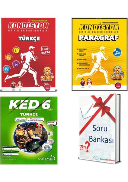 6. Sınıf Kondisyon Türkçe - Kondisyon Paragraf - Çalışkan Yayınları Ked Türkçe + Soru Bankası