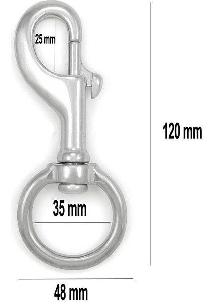 Tutucu Karabina Bolt Snap Swivel-Eye 35 mm Xl fiyatları