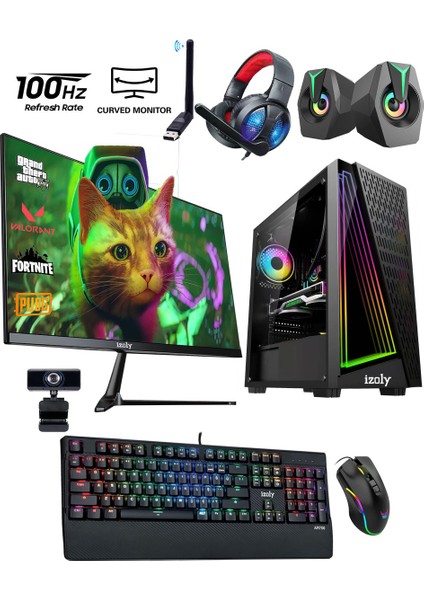 Streamer Onex İ5-10400F 16GB 512GB M.2 Nvme RTX2060S 8gb 24" Oyuncu Masaüstü Bilgisayarı