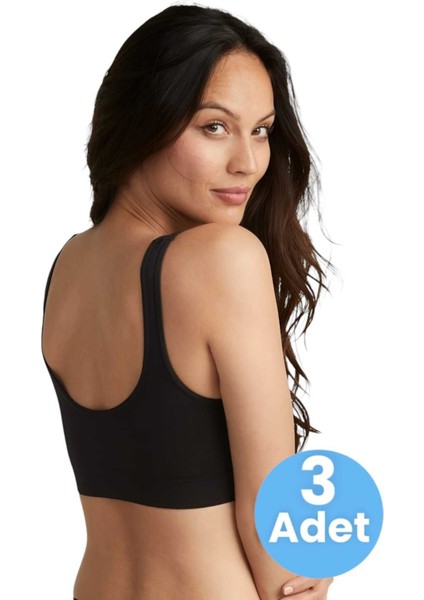 Kadın Kalın Askılı Pedli Büstiyer Yarım Atlet Sütyen 3'lü Set fiyatları