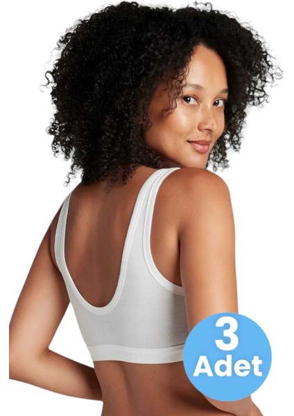 Kadın Kalın Askılı Pedli Büstiyer Yarım Atlet Sütyen 3'lü Set fiyatları