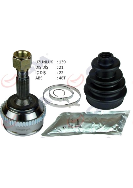 Aks Kafası Dış Ön Peugeot P106 1.4ı 1996-2002 Abs'li 48DIŞ 139MM
