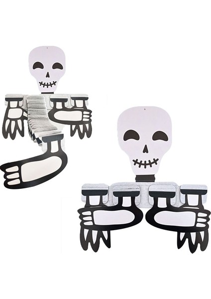 Halloween Kağıt Akordeon Iskelet Asma Süs 110 cm 1 Adet fiyatları