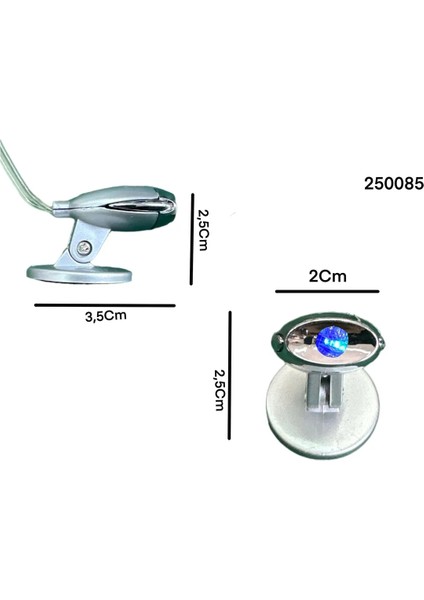 Adet 12 Volt Mavi Mini Dekor LED Lamba Çakmaklık Uçlu