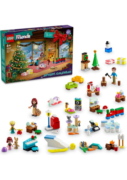 LEGO® Friends Yılbaşı Takvimi 2024 42637 - 6 Yaş ve Üzeri Çocuklar Için 5 Karakter ve 3 Hayvan Minifigürü Içeren Yaratıcı Oyuncak Yapım Seti (272 Parça)