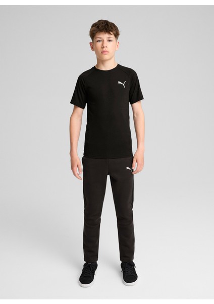 Puma Düz Siyah Erkek T-Shirt 68180201-Evostrıpe Tee