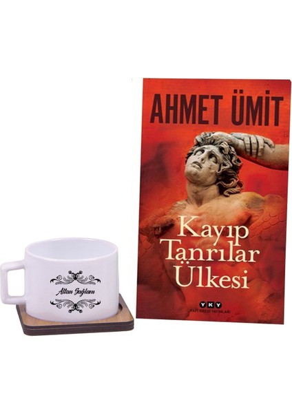 Kişiye Özel Kayıp Tanrılar Ülkesi Kitap - Kahve Fincanı Hediye Seti / Doğum Günü Hediyesi