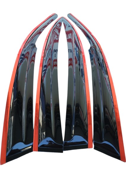 Volkswagen Jetta Düz Kırmızı Kromlu Cam Rüzgarlığı 2011-2018 Arası fiyatları