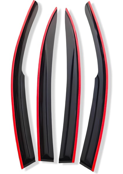 Volkswagen Jetta Düz Kırmızı Kromlu Cam Rüzgarlığı 2011-2018 Arası modelleri