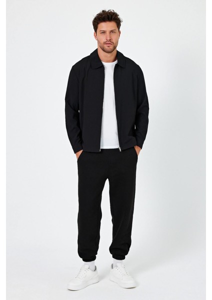 Gömlek Yaka Fermuarlı Mont (E24-00201)