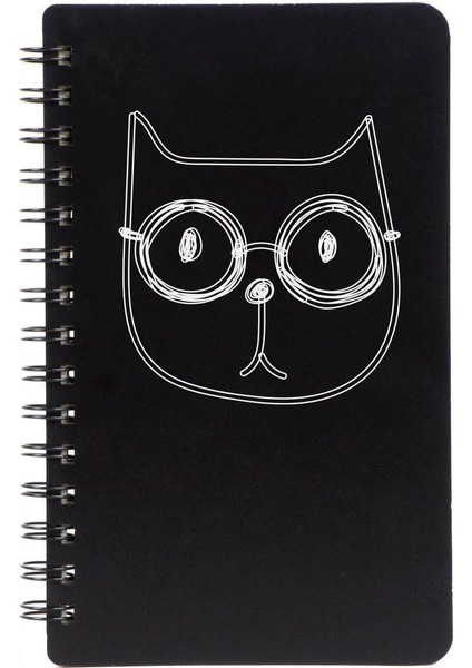 Kedi Tasarımlı Ahşap Kapaklı Defter- Kediseverler Için Özel Defter