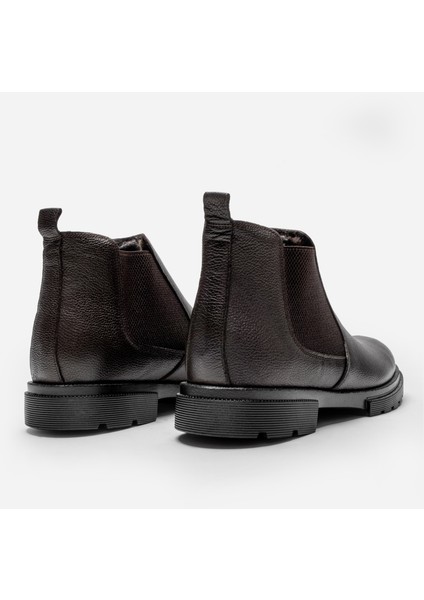 Hakiki Deri Kahverengi Su & Soğuğa Dayanıklı Kürklü Erkek Kışlık Bot LUASS25AL0030 indirimleri