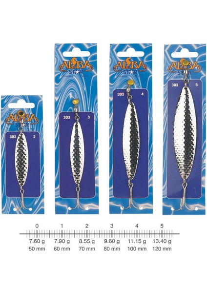 303 Lüfer Olta Kaşığı Desenli-No:0