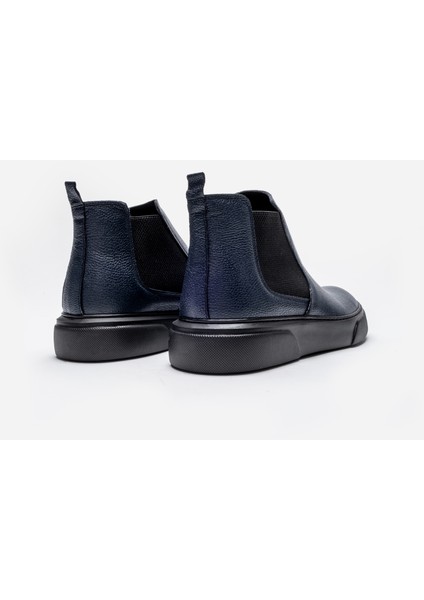 Hakiki Deri Lacivert Ultra Rahat ve Hafif Chelsea Erkek Bot LUASS25AL0026 indirimleri