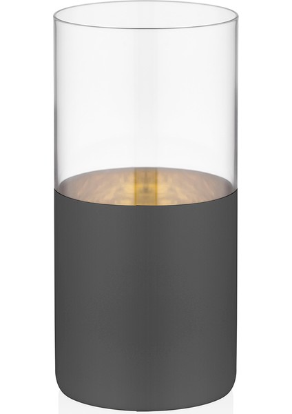 Vision Black 24 Ayar Altın Yaldızlı 250 ml 6 Parça Cam Meşrubat Bardağı 9-01010015