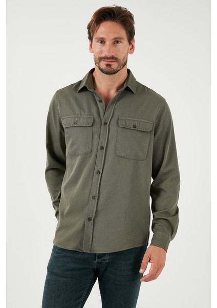 Pamuklu Çift Cepli Regular Fit Gömlek Erkek Gömlek Cf25w128858 indirimleri