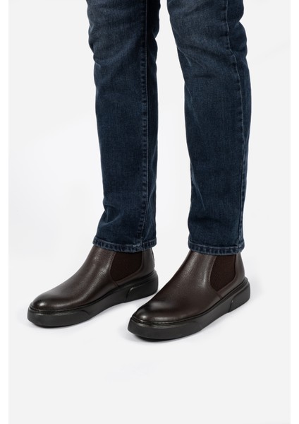 Hakiki Deri Kahverengi Ultra Rahat ve Hafif Chelsea Erkek Bot LUASS25AL0026 fiyatları