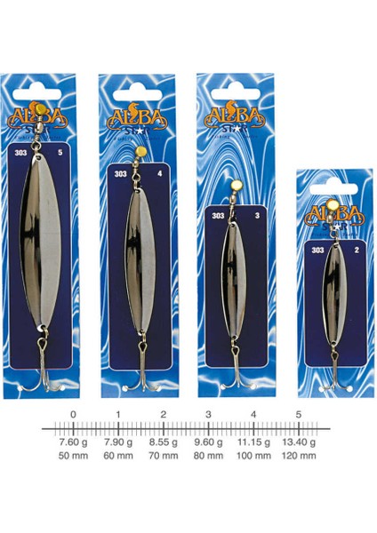 303 Lüfer Olta Kaşığı Düz-No:1