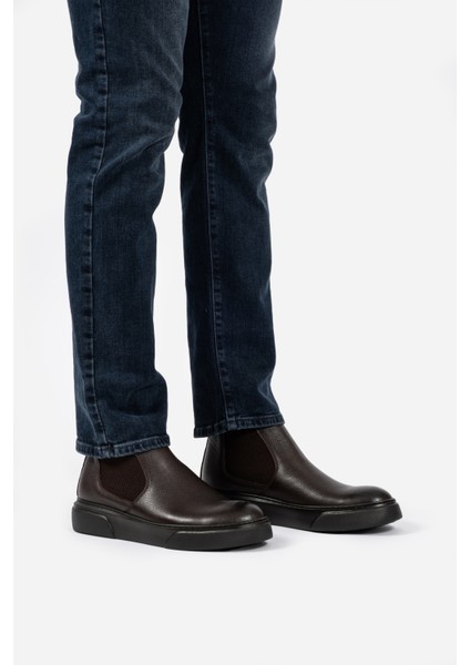 Hakiki Deri Kahverengi Ultra Rahat ve Hafif Chelsea Erkek Bot LUASS25AL0026 fırsatları