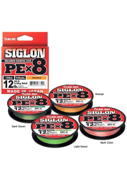 Siglon Braid Pe X8 Ip Misina ORANGE-0.296MM - 150MT - 22KG