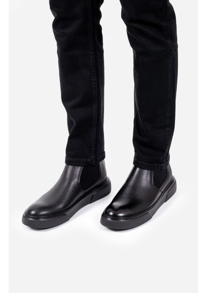 Hakiki Deri Siyah Ultra Rahat ve Hafif Chelsea Erkek Bot LUASS25AL0026 fiyatları