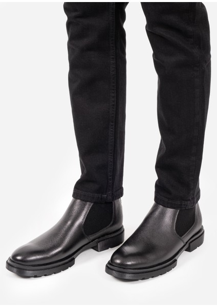 Hakiki Deri Siyah Su & Soğuğa Dayanıklı Kürklü Erkek Kışlık Bot LUASS25AL0030 fiyatları