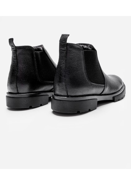 Hakiki Deri Siyah Su & Soğuğa Dayanıklı Kürklü Erkek Kışlık Bot LUASS25AL0030 indirimleri
