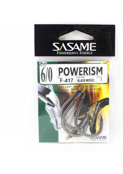 Powerism F-417 Black Nickel Iğne Standart-8/0