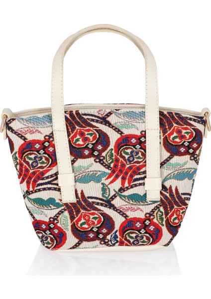 Etnik Desenli Askılı Kadın El Omuz Çanta Mottif Istanbul Otantik Goblen 1002