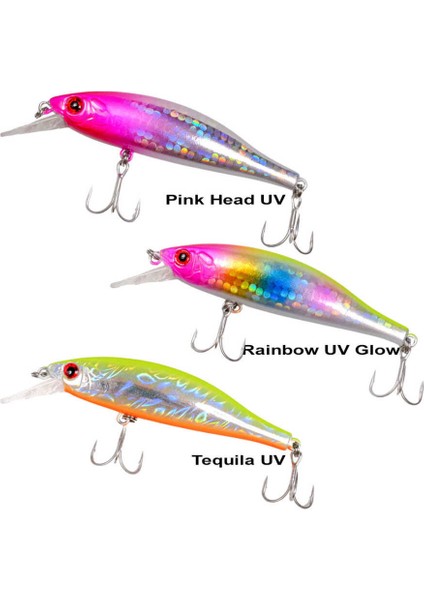 Slalom Sinking 8cm 11GR Maket Yem Candy Uv Glow-Standart