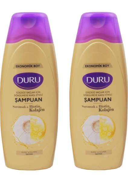 Sarımsak & Biotin Kolajen Şampuan Seti Sette 2 Adet Ürün Mevcuttur ( 2 * 700 ml : 1400 ml )