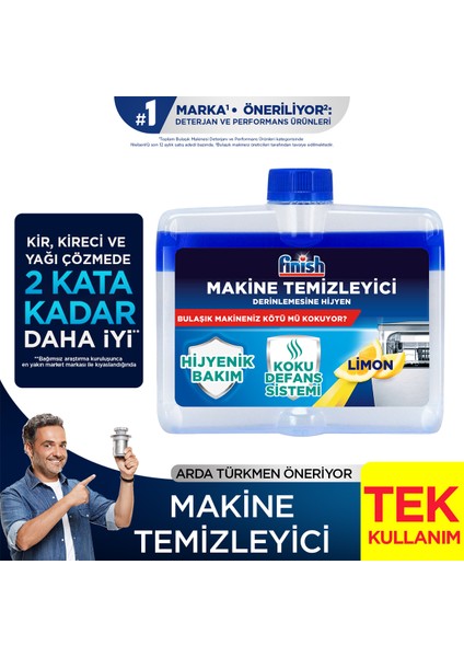 Bulaşık Makinesi Temizleyici Sıvı 250 ml Limon