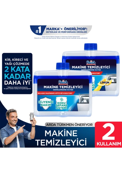 Bulaşık Makinesi Deterjanı Makine Temizleyici Sıvı 2x250 ml