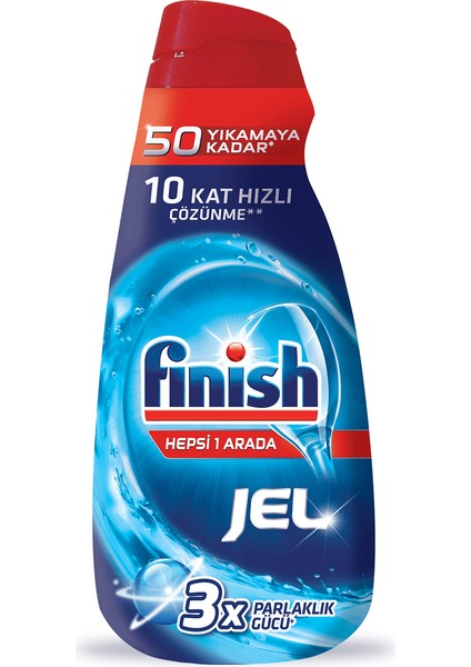 Bulaşık Makinesi Deterjanı Hepsi 1 Arada Jel Konsantre 1000 ml 50 Yıkama