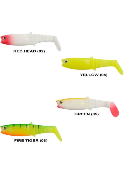 Buster Shad 8cm Silikon Yem (25 Adet) Yellow Red-Standart