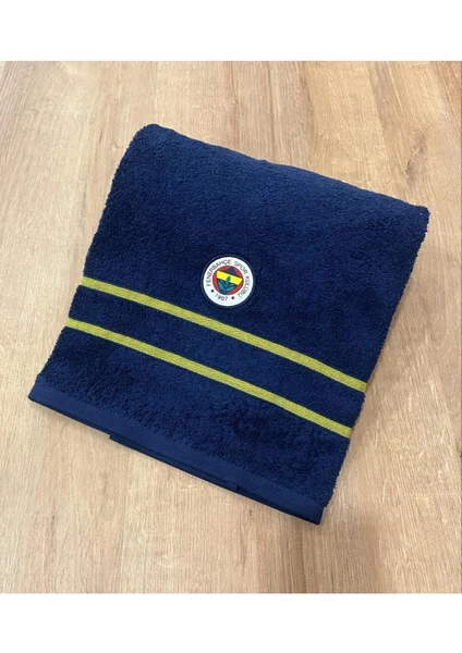 Lisanslı Fenerbahçe Arma Pamuk 70X140 cm Banyo Havlusu (Lacivert)