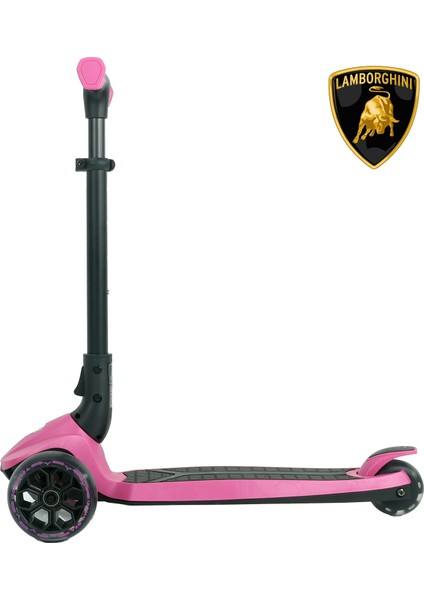 Lisanslı L3 Kolay Katlanabilir Işıklı Orta Gövde ve Işıklı Tekerlekli Çocuk Scooter Pembe modelleri