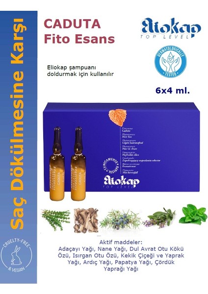 Caduta - Caduta - Saç Dökülmesine Karşı Saç Bakım Seti: Şampuan 250 ml. + Saç Serumu 6 Amp. x 4 Ml.