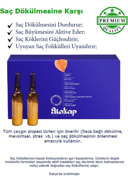 Caduta - Caduta - Saç Dökülmesine Karşı Saç Bakım Seti: Şampuan 250 ml. + Saç Serumu 6 Amp. x 4 Ml.