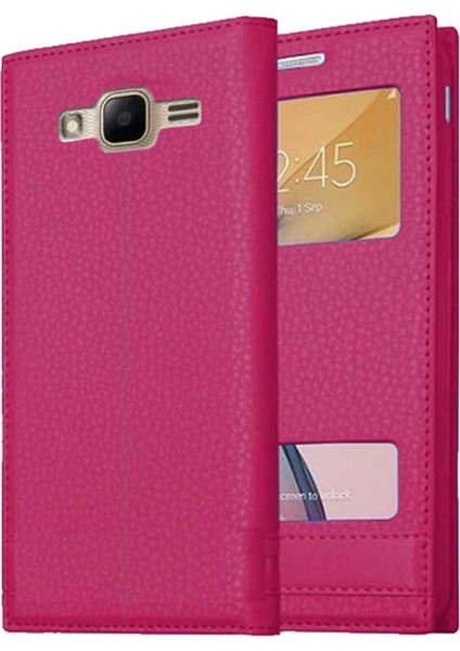 Samsung Galaxy J5 Uyumlu Pencereli Kapaklı Magnum Kılıf