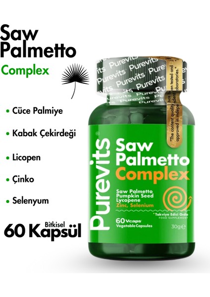 Saw Palmetto Complex 60 Vegan Capsul modelleri