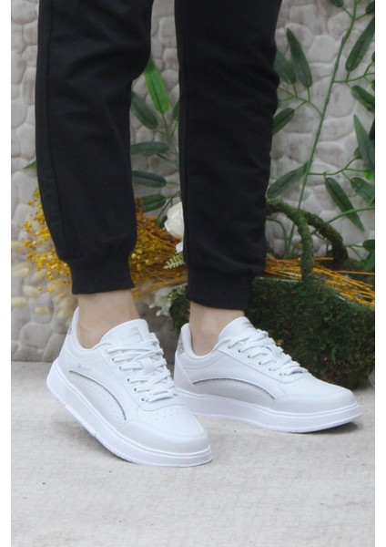 Wks 2765 Beyaz Gümüş Hafif Rahat Sneaker Kadın Spor Ayakkabı fiyatları
