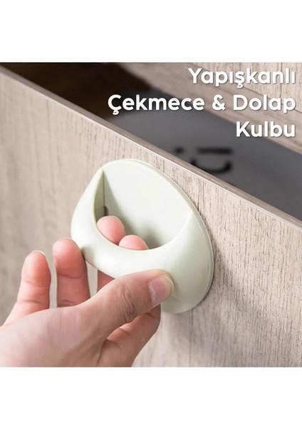 3 Adet Kendinden Yapışkanlı Anında Dolap Çekmece Kolu fiyatları