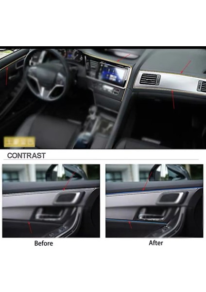 Trim Fitilli Yeni Nesil Araç Içi Ip Şerit Balık Sırtı Nikelajlı 5 mt modelleri