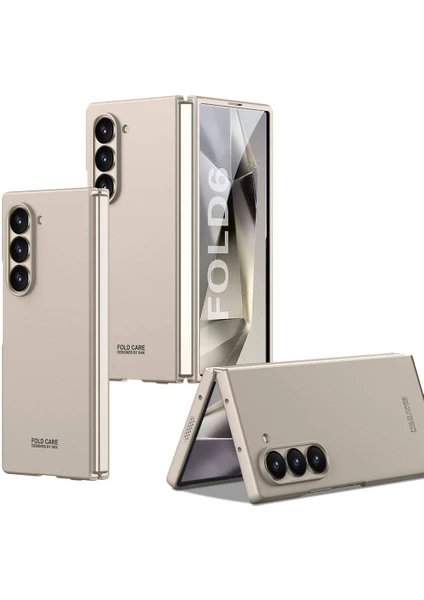 Rona Store Galaxy Z Fold 6 Kılıf Zore Sert Kıpta Kapak-Titanyum-Gri